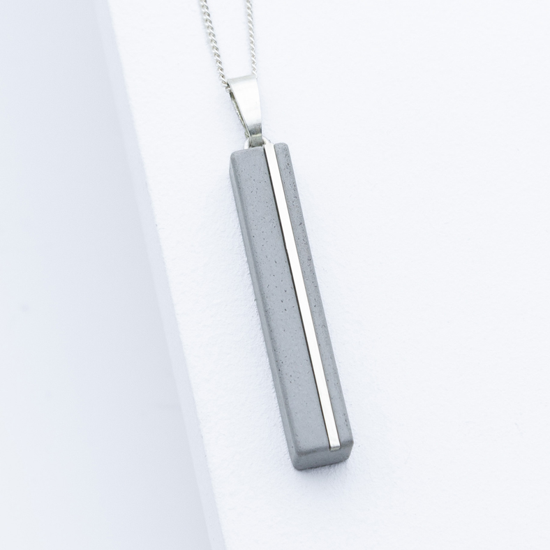 Betonschmuck von Studio 4L. Kette C1 Silber.