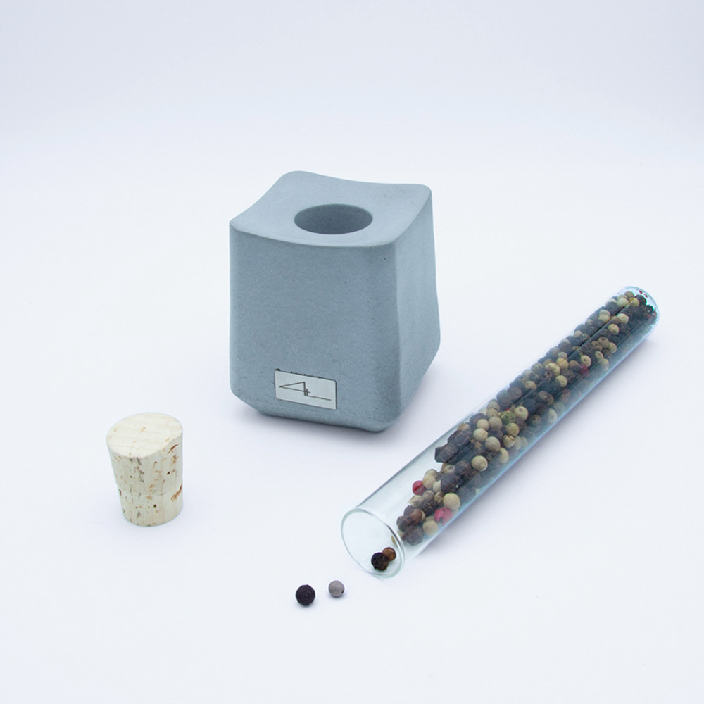 Kerzenständer | Vase | Gewürzhalter Eddy Weiß | Grau | Schwarz – Bild 7