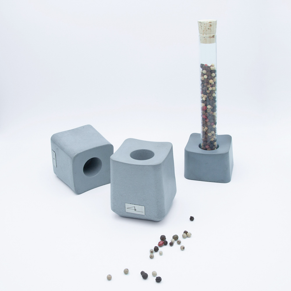 Alternative view of Kerzenständer | Vase | Gewürzhalter Eddy Weiß | Grau | Schwarz