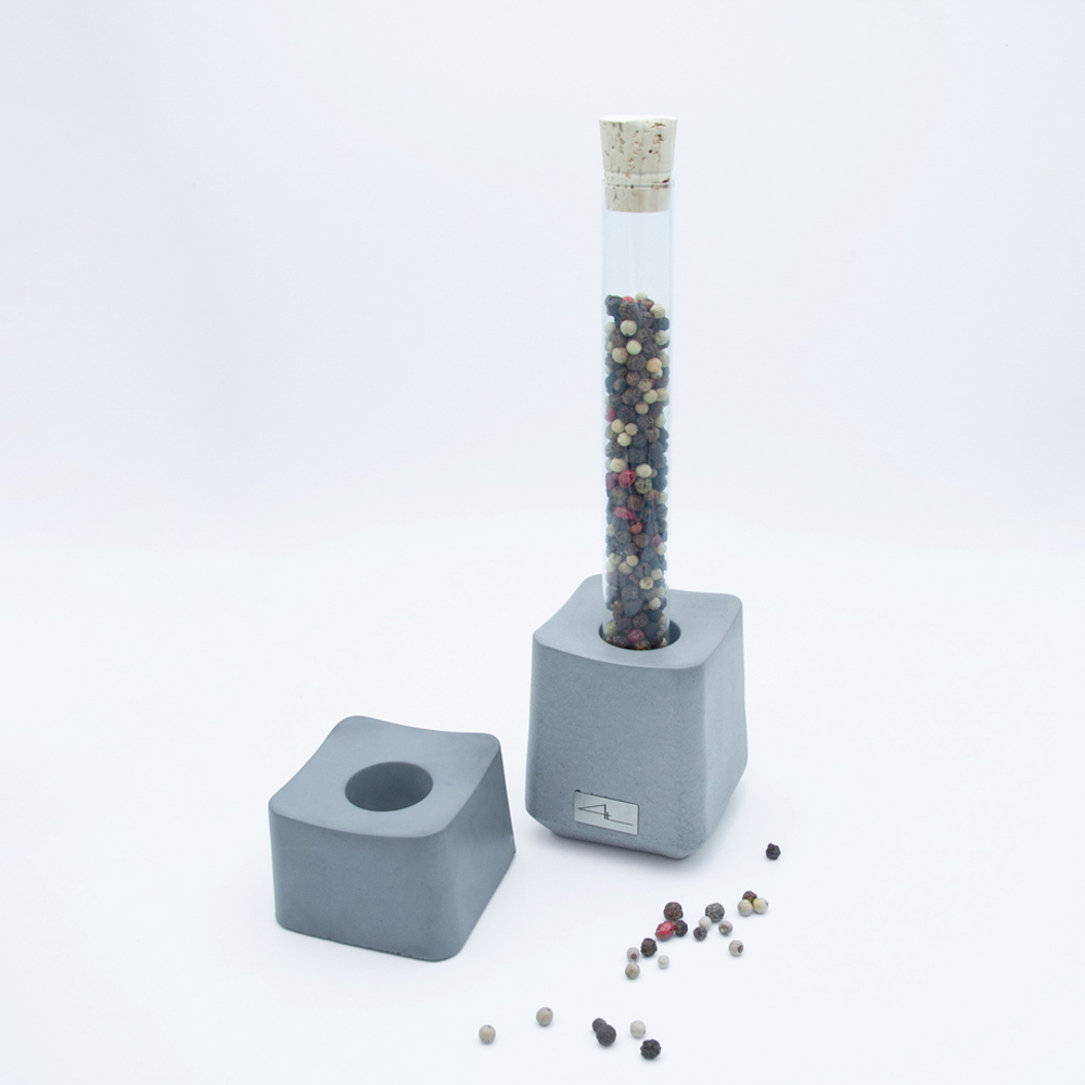 Kerzenständer | Vase | Gewürzhalter Eddy Weiß | Grau | Schwarz – Bild 9